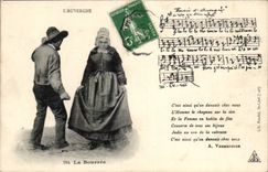 CPA Auvergne The bourree (folklore costume dances)
