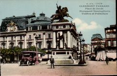 CPA Clermont-ferrand Orte des Jaude Denkmal Vercingetorix Theaters von Prafektur