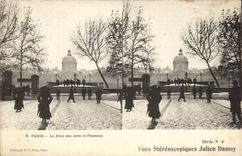 Paris CPA the bridge of Arts and the institute Seen steresocopic Julien Darmoy