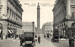 CPA Paris La rue de Castiglione La colonne Vendome