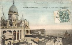 CPA Paris Montmartre Basilique du Sacre Coeur Rue Lamarck