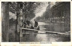Paris 8 - Avenue of Antin - Floods January 1910 CPA