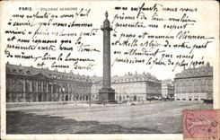 Paris - 1 - Colonne Vendome CPA 