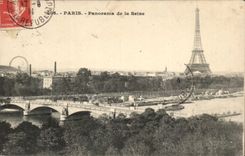 Paris 7 - Panorama of the Seine - Eiffel Tower - Eiffel Tower - CPA