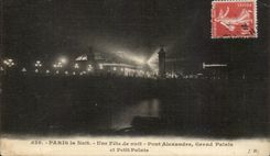 Paris 8 - A festival of Night - Bridge Alexandre Grand Palais and Petit Palais - CPA