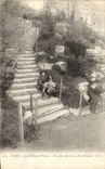 Paris 18 - Square Saint Pierre - Escalier allant au Sacre Coeur - CPA 