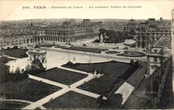 Paris - 1 - Panorama du Louvre - Les Nouveaux Jardins du Carrouse - CPA 