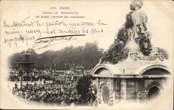 Paris - 8 Statue of Strasbourg July 14th arrived of the crowns - CPA