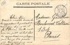 Paris - 7 - the Seine through Paris - the Bridge Alexandre - boat CPA