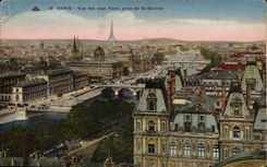 Paris 4 - Vue des Sept Pont prise de St Gervais - Eiffel Tower - Tour Eiffel - CPA 