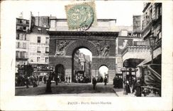 Paris 10 Gate Saint Martin - CPA