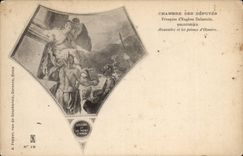 Paris 1 - House of Commons - Almost of Eugene Delecroix - Library - Poems of Homere - CPA