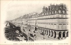 Paris - 1 - Perspective du Jardin des Tuileries et de la Rue de la Rivoli - CPA 