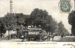 Paris - 3 - Sebastopol Boulevard and Place of Chatelet - CPA