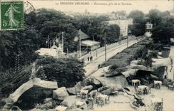 Enghien les Bains - Panorama taken of the Terrace - CPA