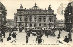 Paris 9 - Place de l'Opera - Vue prise de l'Entree du Metropolitain - CPA 