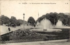 Paris 8 - The Round Bridge of Champs Elysees CPA
