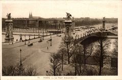 Paris - 7 - the Bridge Alexandre III - CPA