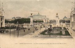 Paris 7 - The Bridge Alexandre III and Two Palates of Beautiful Paris Arts Fair - CPA