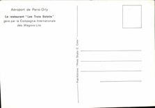 Paris - Aeroprt de Paris Orly - Restaurant Les Trois Soleils - Compagnie Internationale des Wagons Lits CPA 