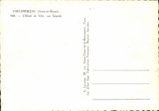 Fontainebleau - the Town hall - Street Large CPA