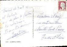 The Seine and Marne 77 - Chart - map CPA