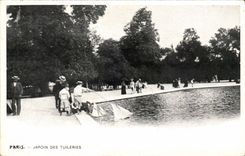 Paris 1 - Jardin des Tuileries - bateau -sailboat - CPA 