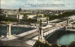 Paris - 7 - Bridge Alexandre III - the Esplanade of Invalides the CPA