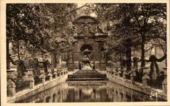Paris - 6 - Park of Luxembourg - Fountain of Medicis CPA
