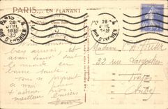 Paris - 8 - Place of the Opera - bus CPA