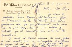 Paris - 10 Boulevard Magenta and Gare of North CPA