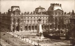 Paris - 1 - Le Louvre et le Monument Gambetta - CPA 