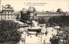 Paris - 10 - Place of the Republic - CPA