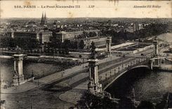 Paris - 7 - the Bridge Alexandre III - CPA
