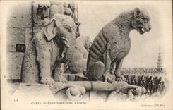 Paris - 4 - Notre Dame - Chimers - CPA 
