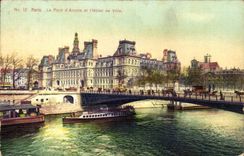 Paris 4 - Le Pont D'Arcole - Hotel de Vile - CPA 
