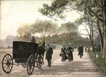 Paris 16 - Bois de Boulogne - le matin Pres du Grand lac CPA 