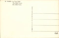 Paris - 7 - Eiffel Tower - Eiffel Tower - CPA