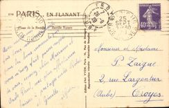 Paris - 10 - Place of Bastille CPA