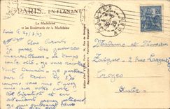 Paris - 8 - the Madeleine and Boulevards of Madeleine CPA