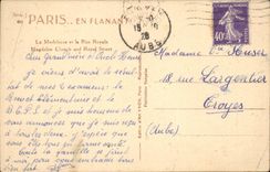 Paris - 8 - the Madeleine - car CPA