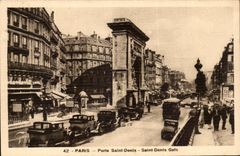 Paris - 10 - Gate Saint Denis - car CPA