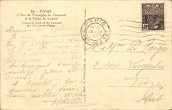 Paris - 1 - l'Arc de Triomphe du Carrousel et le Palais de Louvre CPA 