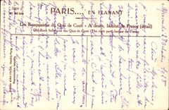 Paris - 6 - Secondhand booksellers of the Quay of Conti - Institut right of France has - CPA