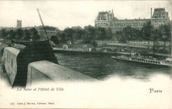Paris 4 - La Seine et Hotel de Ville - CPA - 