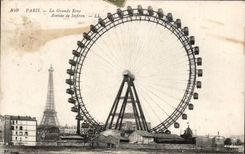 Paris - 1 - the Large Wheel Which occurred of Suffren Eiffel Tower - CPA -