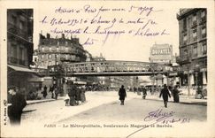 Paris 10 - Boulevards Magenta and Barbs - Metropolitan Subway CPA