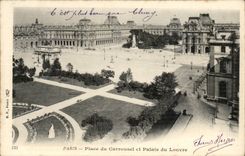 Paris 1 - Place du Carrousel et Palais du Louvre - CPA 