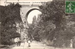 Paris - 19 - the Chaumont Hillocks - Bridge with Bricks - CPA