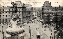 Paris - 10 - the Place of the Republic - CPA